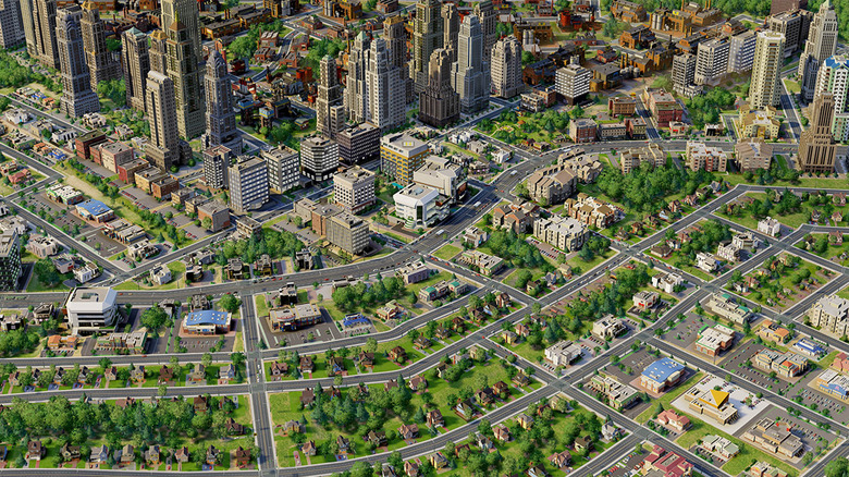 SimCity bird's eye view