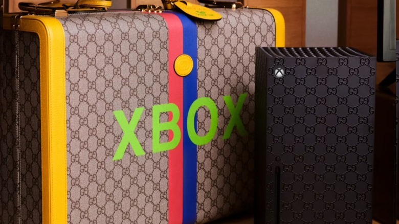 Gucci Xbox Series X and bag