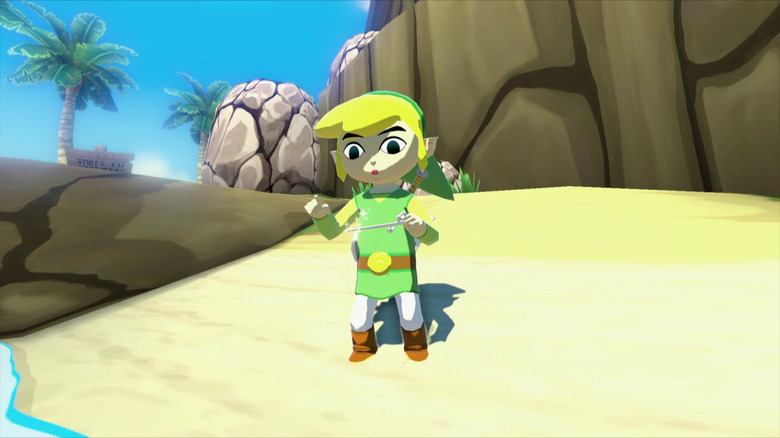 Toon Link using wind waker