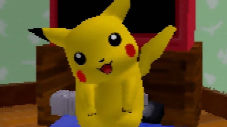 Pikachu in front of TV