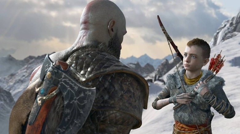 Kratos and Atreus on mountain