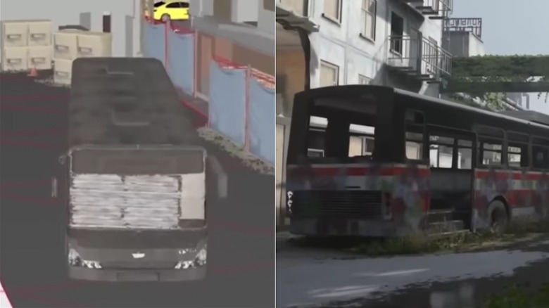 Bus before and after