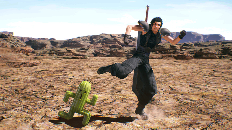 Zack dancing with a cactus