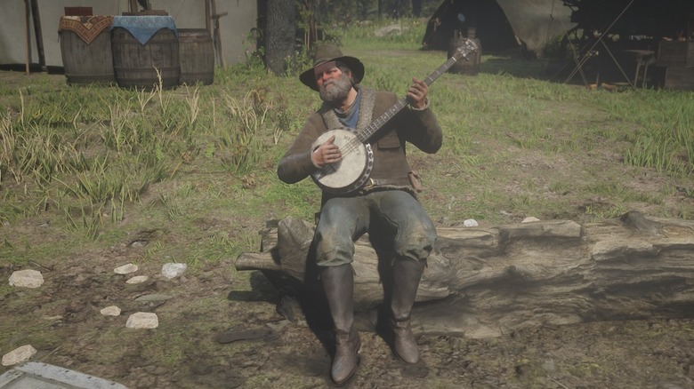 Man playing a banjo