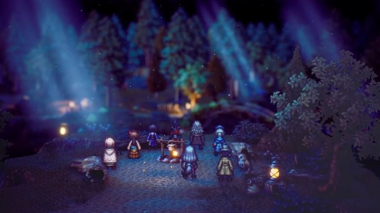 Characters assembled forest