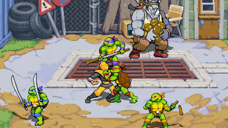 Shredder's Revenge Rocksteady and Turtles