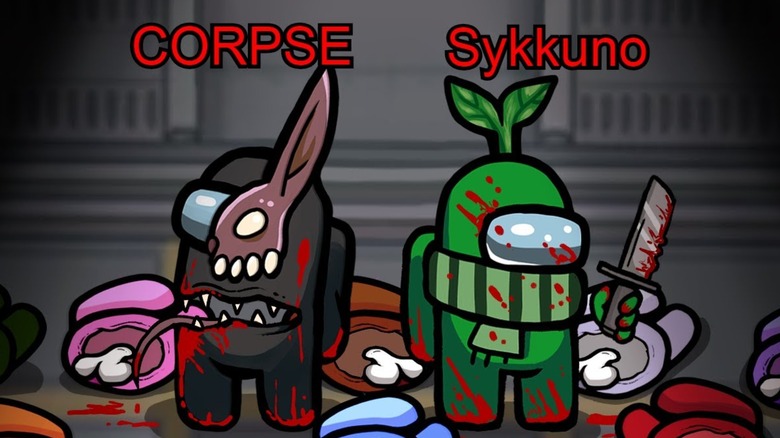 Corpse Husband and Sykkuno as Among Us characters