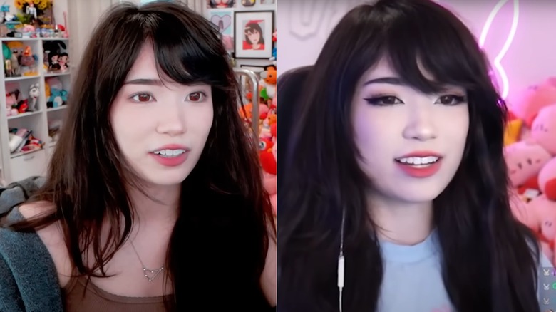 Emiru makeup and no makeup comparison