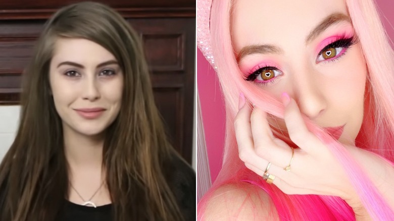 Leah Ashe without and with makeup