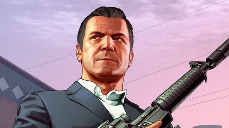 GTA 5 character with gun