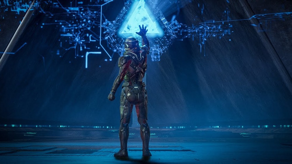 Mass Effect: Andromeda character reaching