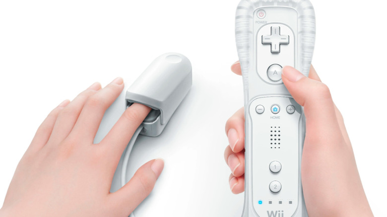 Nintendo Wii console laying horizontally
