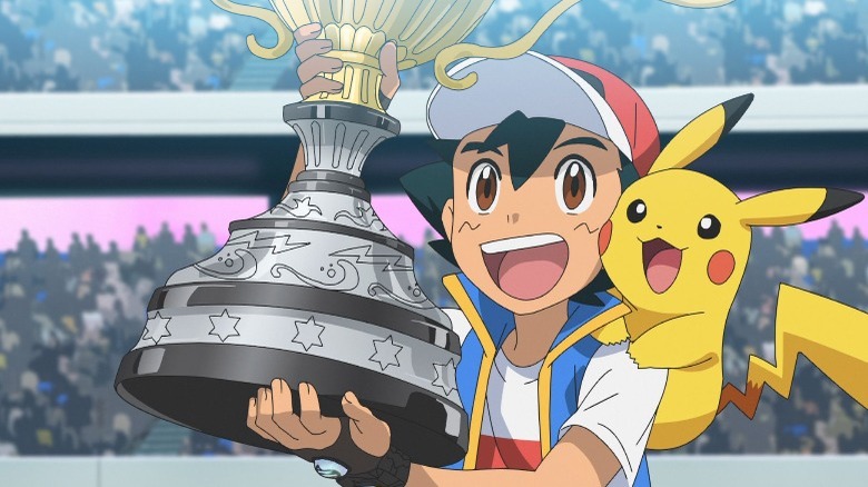 Ash holding trophy