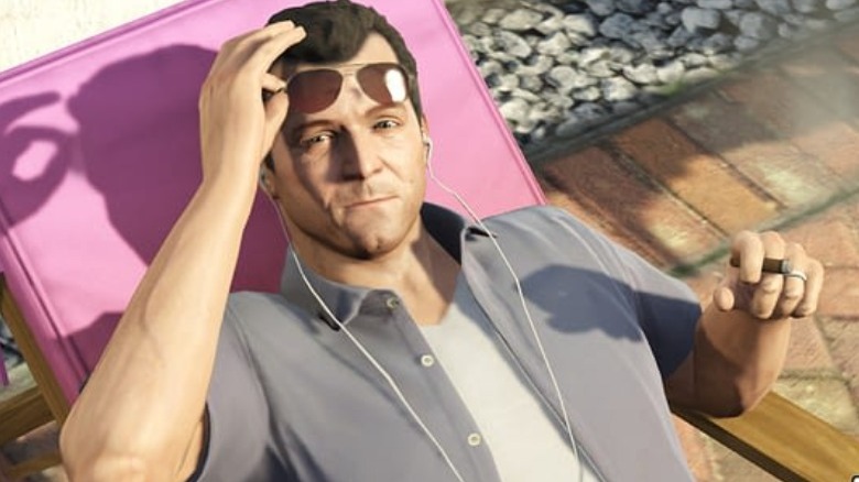 Grand Theft Auto Michael relaxing