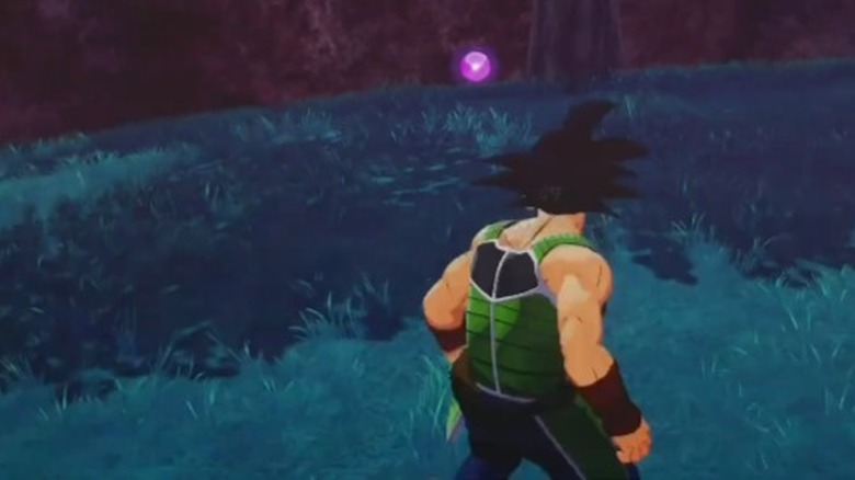 Bardock looking at Crescent Moon Nut