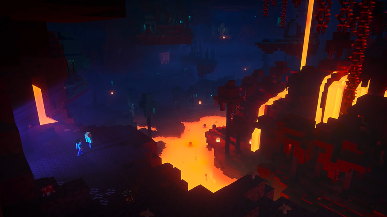 Lava river in Nether