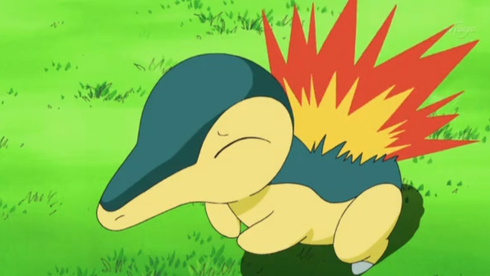 Cyndaquil with flames