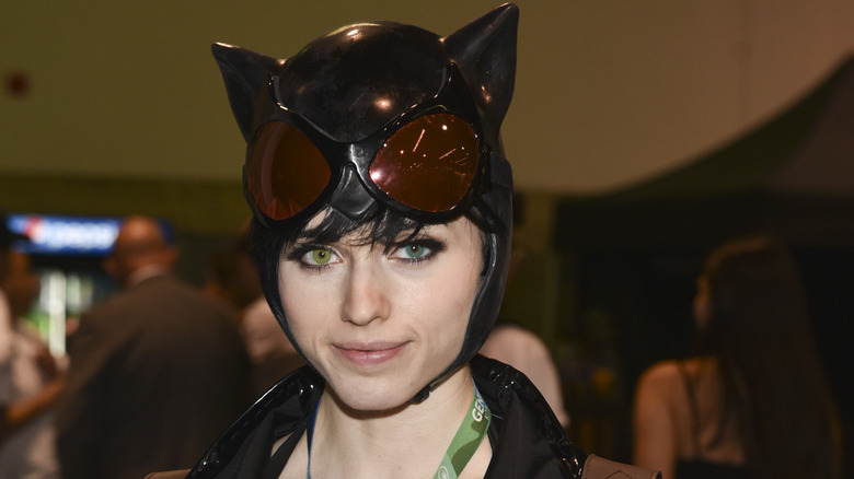 Amouranth dressed as Catwoman
