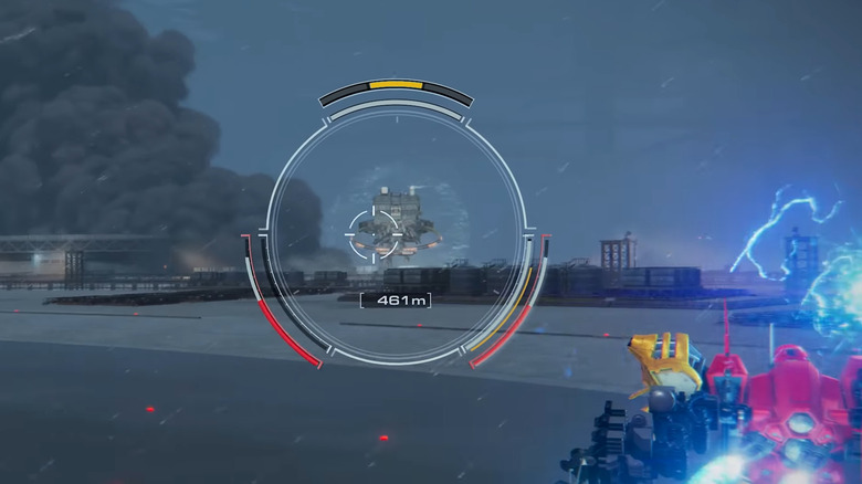 aiming reticle on spaceship