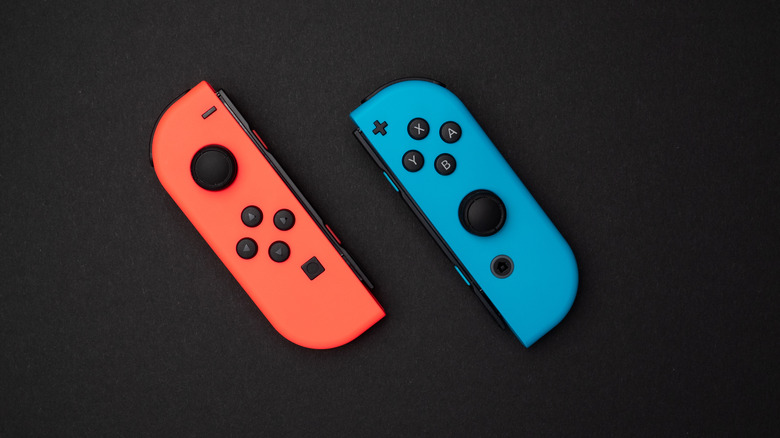 Red and Blue Joy-Con Controllers