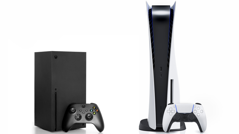 Xbox Series X next to PlayStation 5