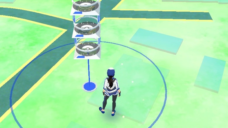 Pokemon Go trainer on map