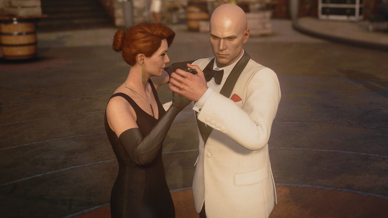 Diana Burnwood dancing with Agent 47 