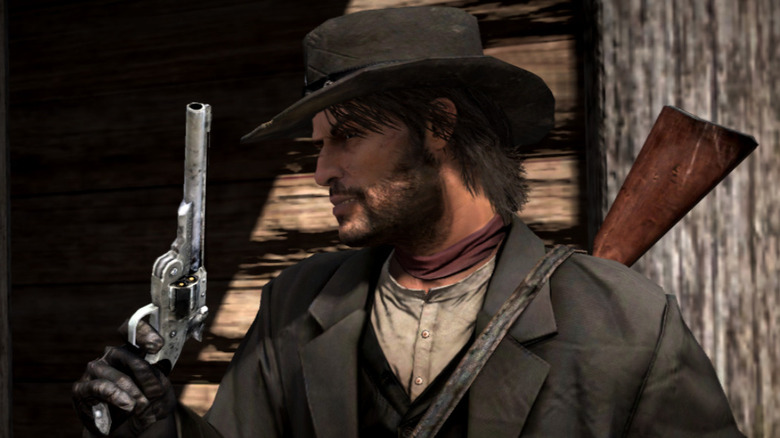 Red Dead Redemption sneaking with gun