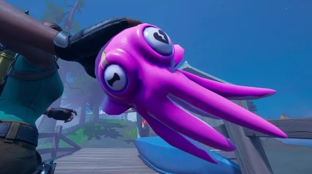 Fortnite player carrying a Cuddle Fish
