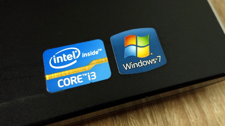 Intel and Windows product stickers
