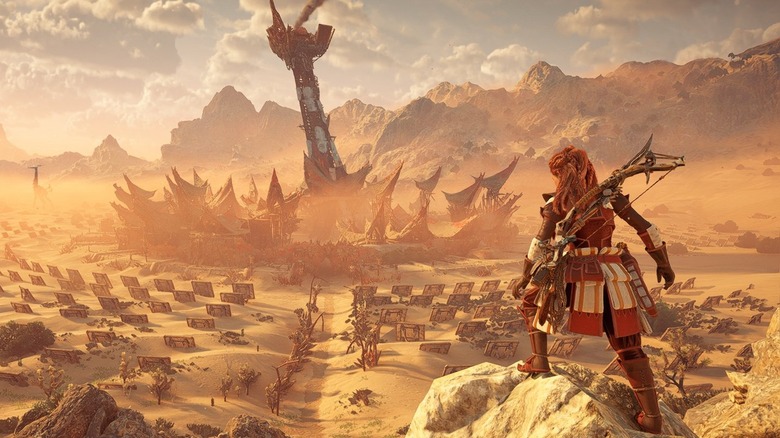 Horizon Forbidden West Aloy standing desert