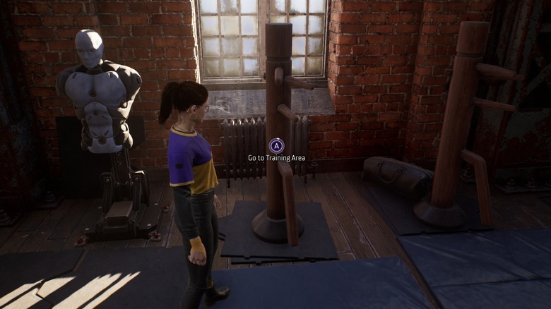 Barbara Gordon standing in training area