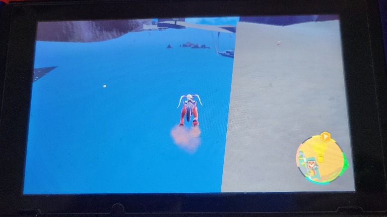 Switch displaying glitching game