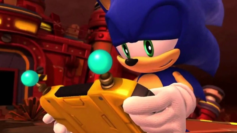 Sonic sadly holds controller