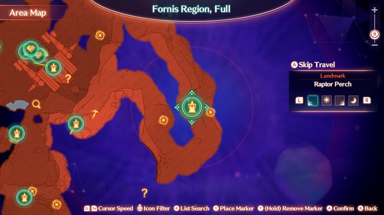 Fornis Region map of where to find Nopon Coin Xchange