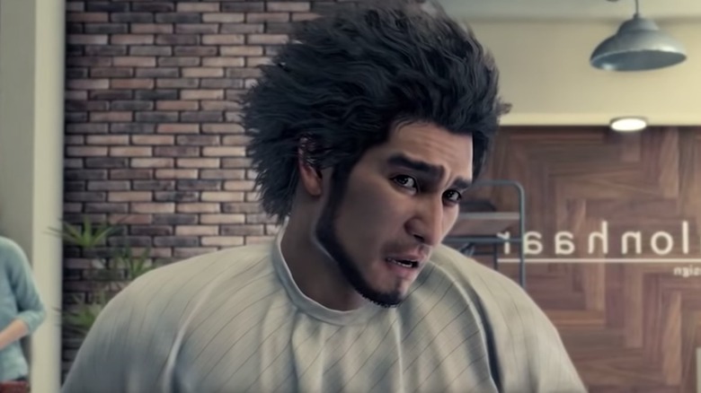 Cutting edge hairstyle in Yakuza: Like a Dragon