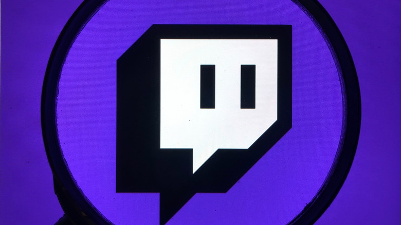 Twitch logo magnifying glass