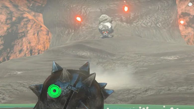 Link being attacked by Octorok