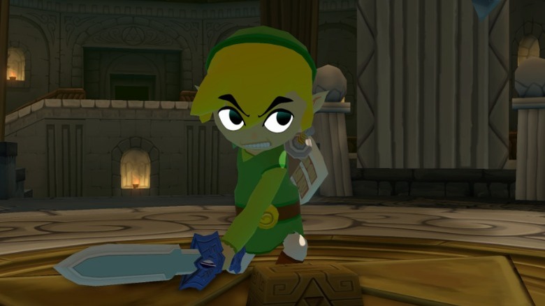 legend of zelda wind waker link sword swing angry