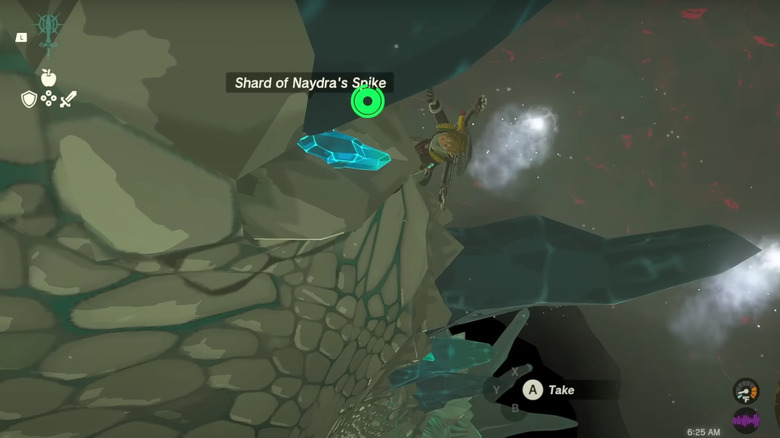 Link climbing to shard of Naydra's spike