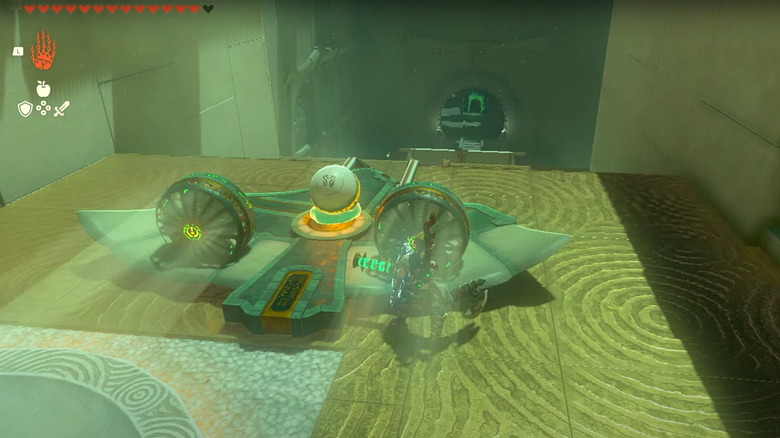 Link placing orb onto hover vehicle