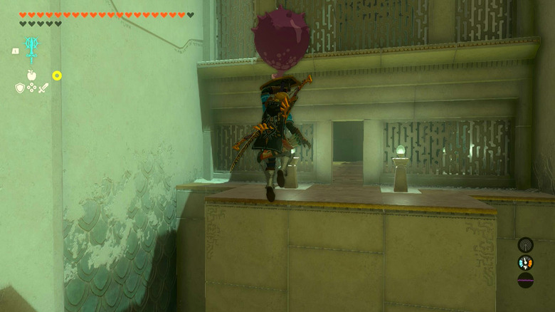 Link floating with Octo-balloon