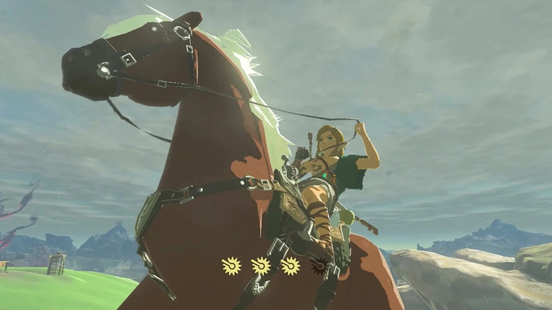 Link riding Epona