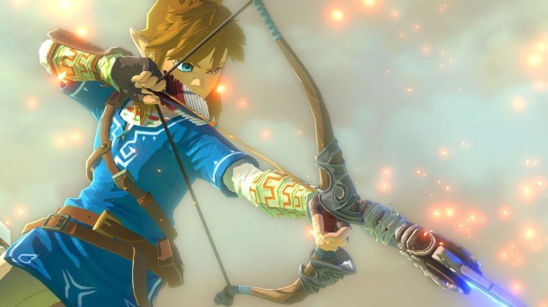 Link aiming bow