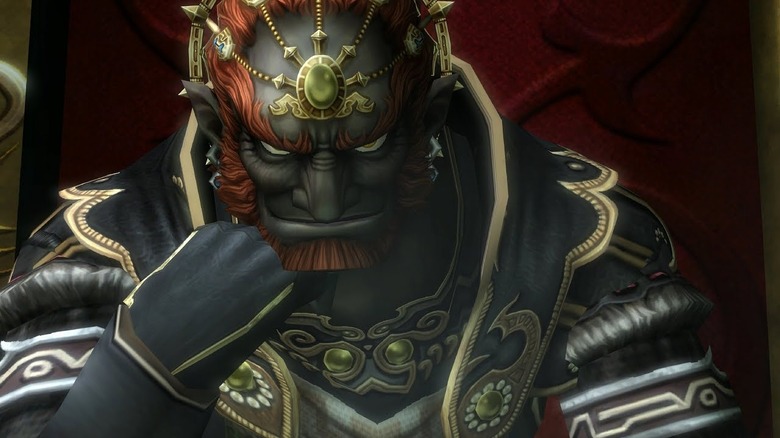 Ganondorf leaning chin on hand menacingly